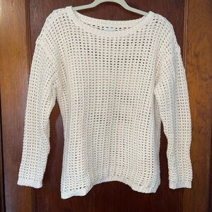 NWOT 100% cotton Women’s Crochet LL Bean signature sweater